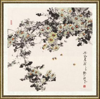 蔡瑜_菊花蜜蜂 把酒东篱